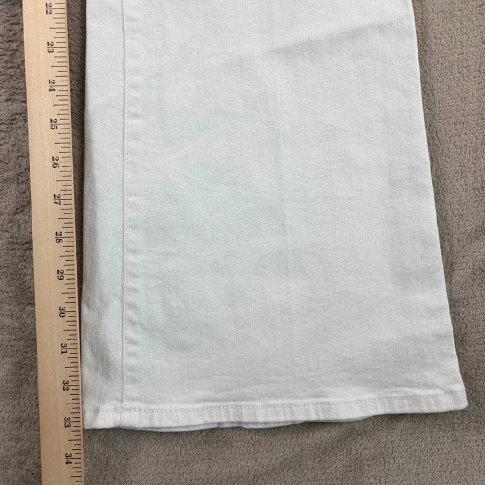 Frame Le High Flare Jeans in Blanc Women 28 Stretch Denim Designer NWOT